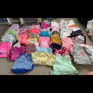 Baby girls clothes 3-6 months. Over 50 pieces. Mostly carters.